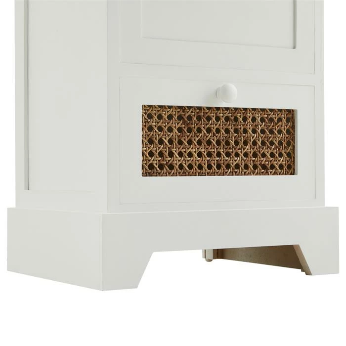 CARO-Möbel Nachttisch RANI Mit 2 Schubladen Und Wiener Geflecht, Weiß 7 CARO-Möbel Nachttisch RANI Mit 2 Schubladen Und Wiener Geflecht, Weiß – Bild 5