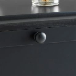 CARO-Möbel Nachttisch ROSHNI Mit 3 Schubladen Und Wiener Geflecht, Schwarz -Betten & Zubehör Verkäufe 95348 6