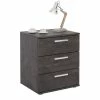 CARO-Möbel Nachttisch MARIELLA In Beton Dunkel Mit 3 Schubladen -Betten & Zubehör Verkäufe 95422 0