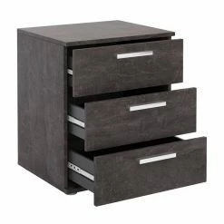 CARO-Möbel Nachttisch MARIELLA In Beton Dunkel Mit 3 Schubladen -Betten & Zubehör Verkäufe 95422 1