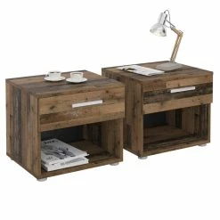 CARO-Möbel Nachttisch MARY Im 2er Set In Old Style