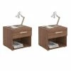 CARO-Möbel Nachttisch MARY Im 2er Set In Nussbaum 1 CARO-Möbel Nachttisch MARY Im 2er Set In Nussbaum -Betten & Zubehör Verkäufe 95429 0