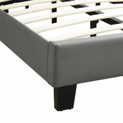 CARO-Möbel Polsterbett BENITO 90x200 Cm, LED Beleuchtung, Kunstleder Grau -Betten & Zubehör Verkäufe 95524 3